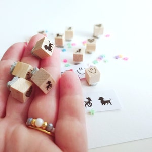 Stempel mini hart stempel hert teckel stempel dier smiley afbeelding 10