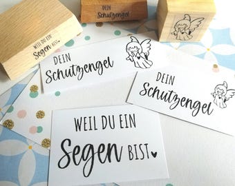 Guardian Angel Blessing Stamp, Baptism Stamp, Confirmation Stamp, Communion Stamp