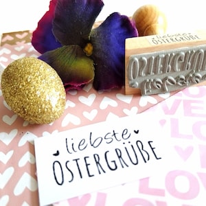 Stempel Frühling Ostern Stempel liebe Grüße Herz