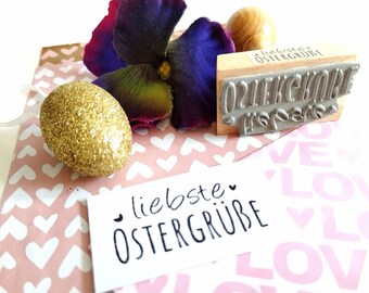 Stempel Frühling Ostern Stempel liebe Grüße Herz