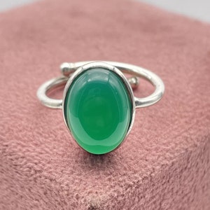 Natural Green Onyx Ring, 925 Silver Onyx Ring, Green Onyx Jewelry For Women, Green Onyx Ring, Dainty Silver Ring, 4.2 Gram