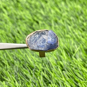 Raw Tanzanite Gemstone Ring: 925 Sterling Silver, Handmade