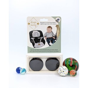 男の子と女の子のベビーシャワーのギフト。お子様の必需品。親のハック。マグネット式カーシートストラップホルダー。新米ママとパパ。生まれたばかりの赤ちゃん。インコグニートブラック。