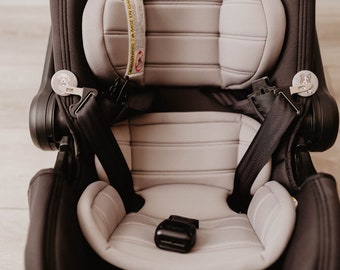 Stealthy Grey Magnetic Car Seat Strap Holders