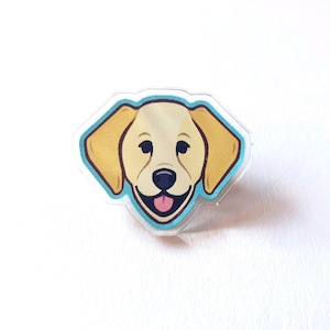 Labrador Hund Pin - Acryl Anstecknadel Abzeichen - Hunde Liebhaber Geschenk - Süßes Cartoon Labrador Retriever Accessoire
