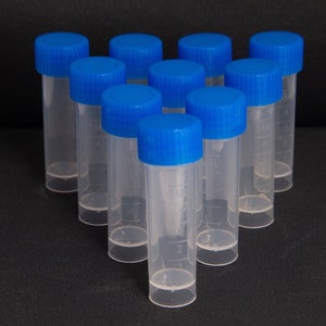 Plastic Vials - 10 Piece Set, Vial Container, Ring Making Supplies, Jewelry Supplies, Pigment Powder Container, Patrick Adair Supplies