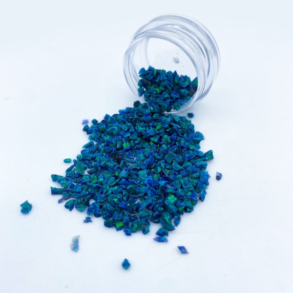 Crushed Peacock Opal, Crushed Opal for Inlay, Crushed Blue Opal, Blue Green Opal for Sale, Inlay Material, Ring Making Supplies, Green Opal