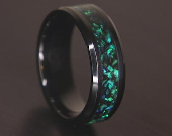 Ring Making Kit Kaiju Edition, Ring Blanks, Emerald Ring, Black Pigment, Inlay Ring, DIY Ring, Handmade Jewelry, Jewelry Making, Glow Ring