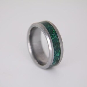 Ring Making Kit Evergreen, Ring Blanks, Emerald Ring, Inlay Ring, DIY Ring, Handmade Jewelry Making, Glow Ring, Cobalt Chromium Ring