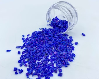 Crushed Deep Space Blue Opal, Crushed Opal for Inlay, Crushed Blue Opal, Blue Opal for Sale, Inlay Material, Ring Making Supply, Woodworking