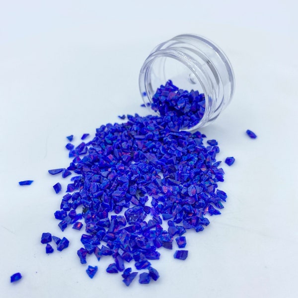 Crushed Deep Space Blue Opal, Crushed Opal for Inlay, Crushed Blue Opal, Blue Opal for Sale, Inlay Material, Ring Making Supply, Woodworking