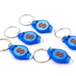 UV Flashlight - 10 Pack, UV Keychain, Glow in the Dark, Glow Powder, Ring Making Supplies, Neon Light