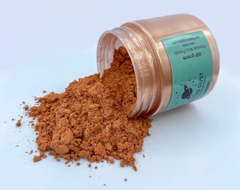 Kupferfarbe Pigment, Farbpulver, Pigmentpulver, Glimmerpigmentpulver, Braunes Farbpigment, Inlay-Material, Ringherstellungszubehör