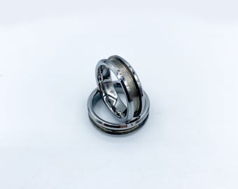 Tungsten Ring Blank: 6mm/4mm Inlay Ring Core