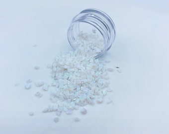 Crushed Glacier White Opal, Crushed Opal for Inlay, Crushed White Opal, White Opal for Sale, Inlay Material, Ring Making Supplies