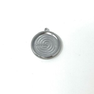 Cobalt Chrome Round Pendant, Jewelry Making Supplies, Inlay Pendant, DIY Pendant