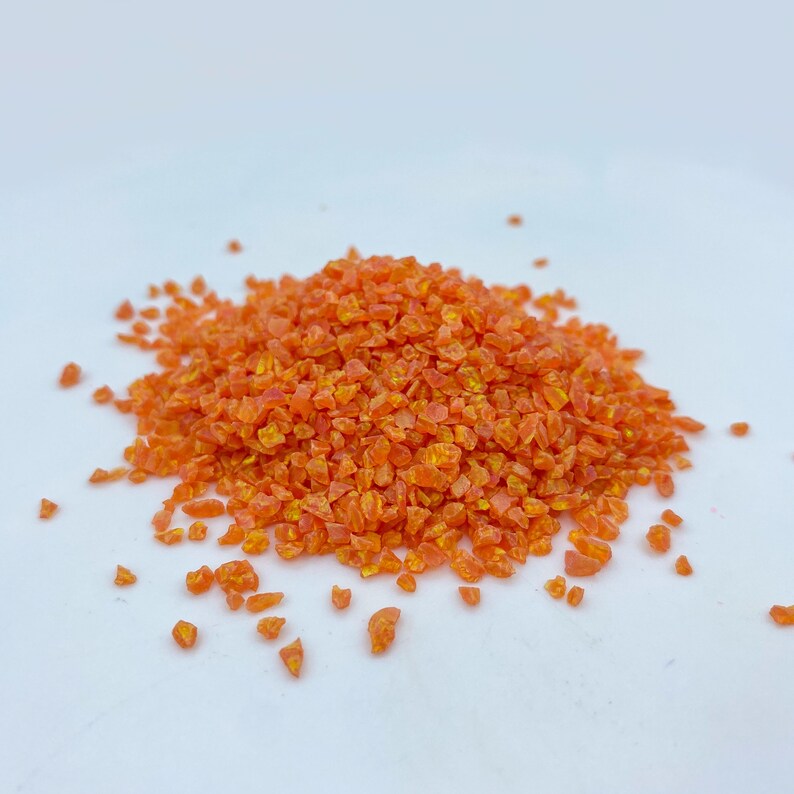 Crushed Salmon opal fragments
