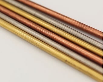 Knife Handle 3/16" Pins - Brass - Copper - Steel - Scale Pins  -