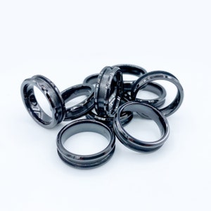 Black-Plated Tungsten Ring Blank