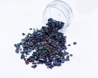 Crushed Ember Opal, Crushed Opal for Inlay, Crushed Black Opal, Black Fire Opal for Sale, Inlay Material, Ring Making Supplies