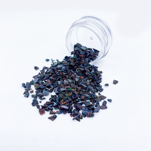 Crushed Ember Opal, Crushed Opal for Inlay, Crushed Black Opal, Black Fire Opal for Sale, Inlay Material, Ring Making Supplies