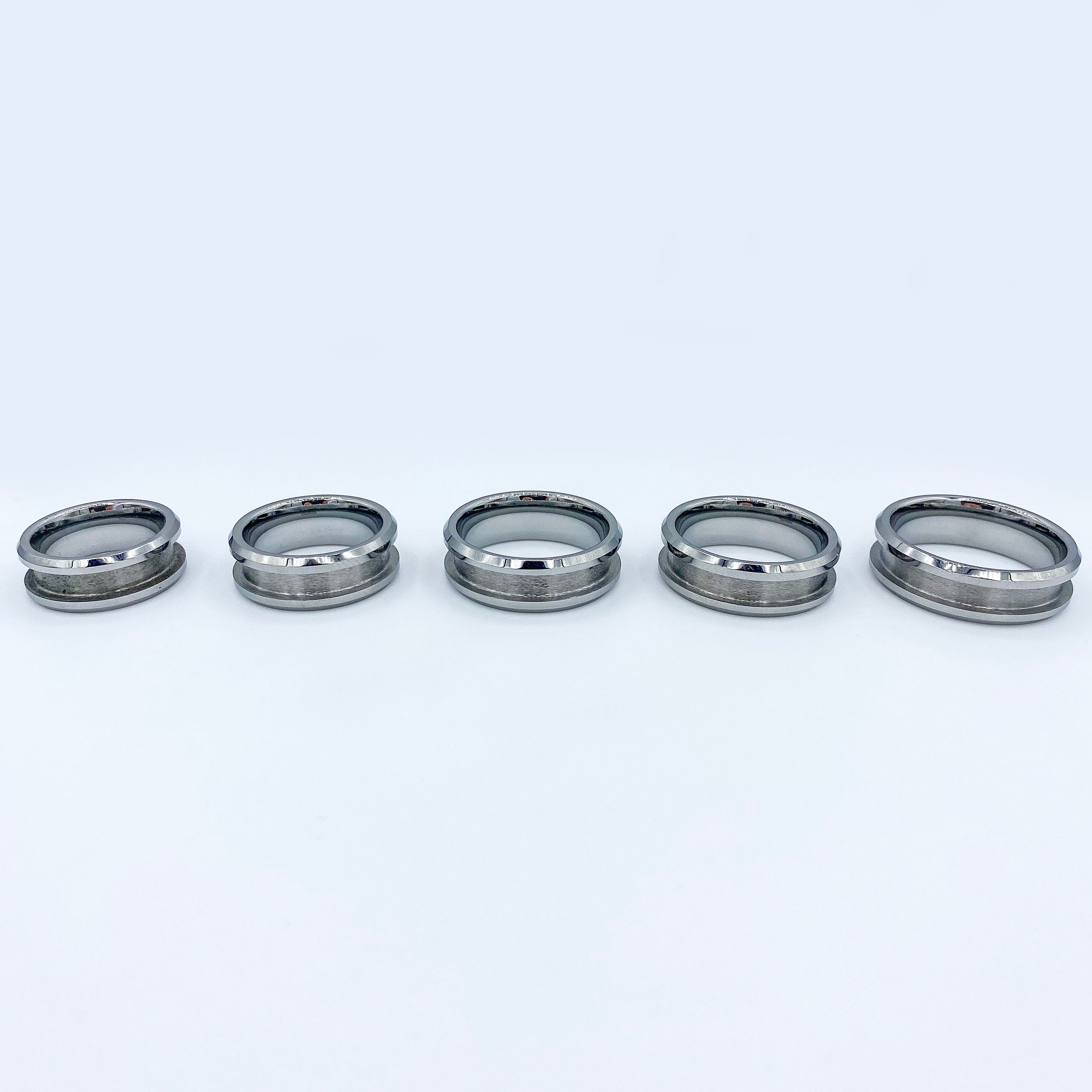 Tungsten Ring Blank for Inlay 8mm Wide Ring With 4mm Wide Etsy