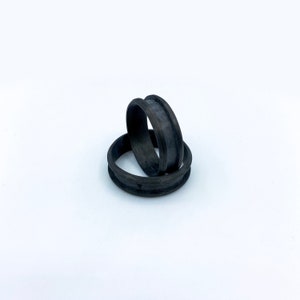 Carbon Fiber Ring blank for inlay, 8mm wide ring with 4mm wide channel, Ring making supplies, Inlay ring core for ring making, Ring Core