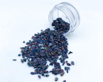 Crushed Blue Charcoal Opal, Crushed Opal for Inlay, Crushed Blue Opal, Blue Opal for Sale, Inlay Material, Ring Making Supplies, Woodworking