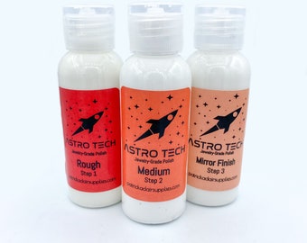 Kit com 3 esmaltes para anéis Astro Tech: Suprimentos para fabricação de joias