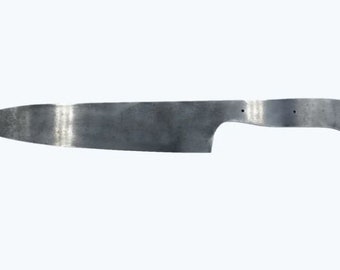 8-Zoll-Kochmesser Messerrohling - Stahl Wasserstrahlschnitt - 80CRV2 - AEB-L - Made in USA