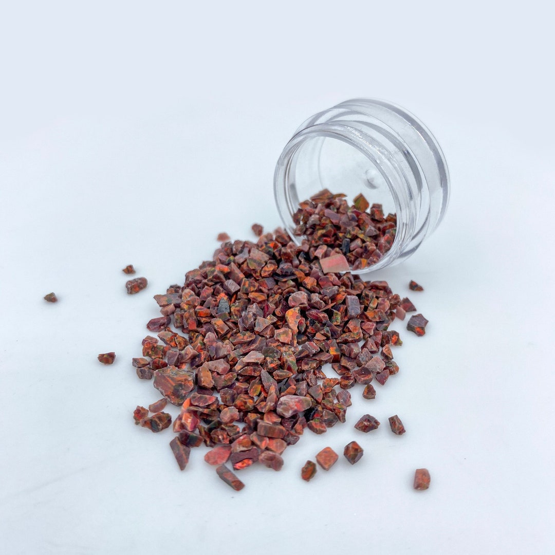 Crushed Dragon Eye Opal: Maroon Red Inlay Material (2-3mm) - Etsy