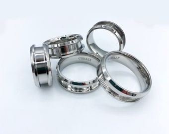 Cobalt Chromium Ring Blank 10 Pack, 10 Pack Ring Blanks, Ring Core for Inlay, Inlay Rings, Patrick Adair, Ring Making, DIY Ring, Ring Supply
