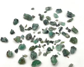 Raw Emerald Fragments: Jewelry Ring Inlay Material