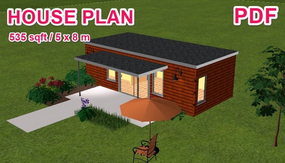 5x8 M Cabin House Plan Pool Tiny Garden 5x8 M Cabin House Plan Pool, Pool House Floor Plans With Bedroom