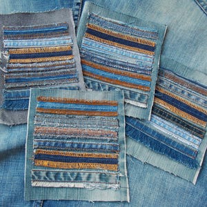 Boro Denim Patch: Aplique de jeans reciclado para conserto de roupas