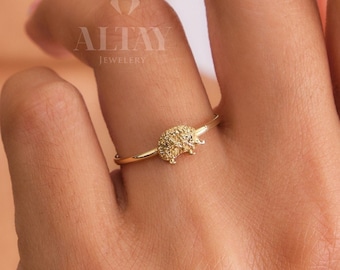 Vintage Bling Hedgehog Ring – Sparkly Animal Ring For Girls & Women, Cute Gift Jewelry - View #6