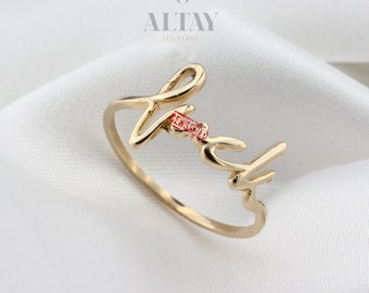 14K Solid Gold Fuck Ring, Fuck Off Ring, Fuck it Ring, Fuck You Ring, Bad Word Ring, Swearing Knuckle Band, Middle Finger, Christmas Gift
