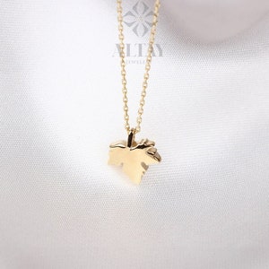 14K Gold Ahorn Ahornblatt Halskette, Kundenspezifischer kanadischer Ahornblattanhänger, Glücksbringer, kanadischer Schmuck, Landhalsketten
