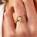 14K Gold Seashell Pearl Ring, Gold Shell Ring, Dainty Gold Bridesmaid ...