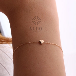 14K Gold Heart Bracelet