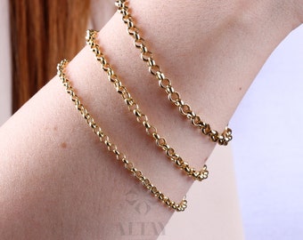 Rubyca Argent blé Toggle Bracelet Rolo Link Chaîne Femmes vente en gros bijoux Teen Rubyca Argent blé Toggle Bracelet Rolo Link Chaîne Femmes vente en gros bijoux Teen
