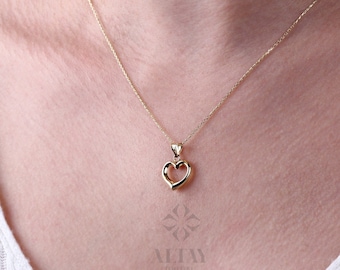 ネックレス・ペンダント Mini Melting Heart Pendant (Gold) Mini Puffed Heart Necklace Puffy Chunky Heart Pendant Snake