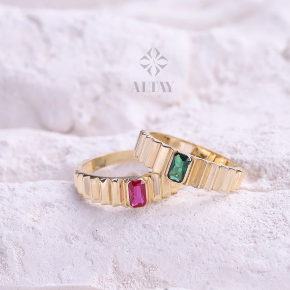 Buy Nouveau Emerald Ring, Natural Colombian Emerald Ring, Kite Shape  Natural Colombian Emerald in Rose Gold, Rose Gold Emerald Nouveau Ring  Online in India - Etsy