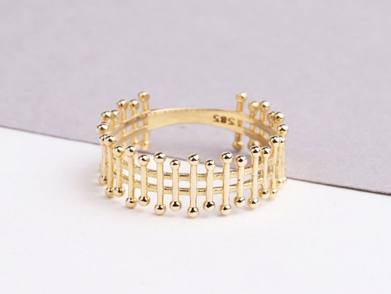 14K Gold Crown Ring, Princess Crown Ring, Gold Princess Ring, Gold Tiara Ring, Gold Queen Ring, Promise Ring, Statement Ring, Sunburst Ring