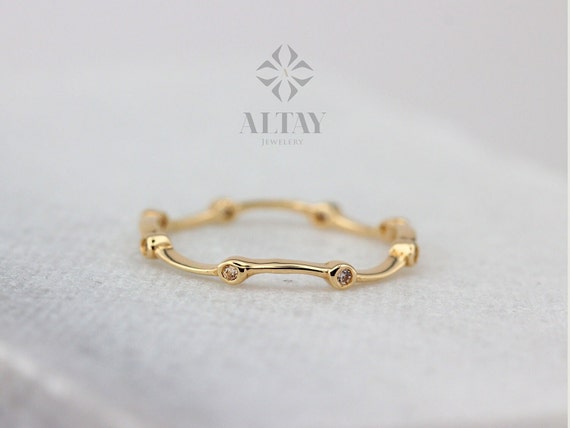 Minimalist 14k Solid Gold Ring, Stacking Ring, Thin Gold, Stackable, Dainty Ring, Elegant Stylish Fine Jewelry, Real Gold, Gift for Her