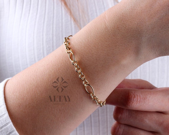 Gold Double-Layer Chunky Chain Bracelet for Women - Perfect Fashion Jewelry  Gift
