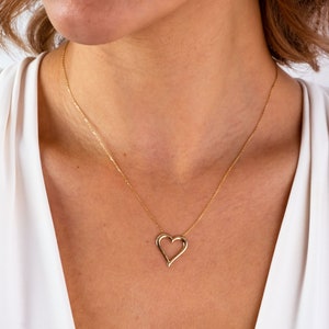 Skosh Gold Open Heart Necklace 57-242-2 main image 0