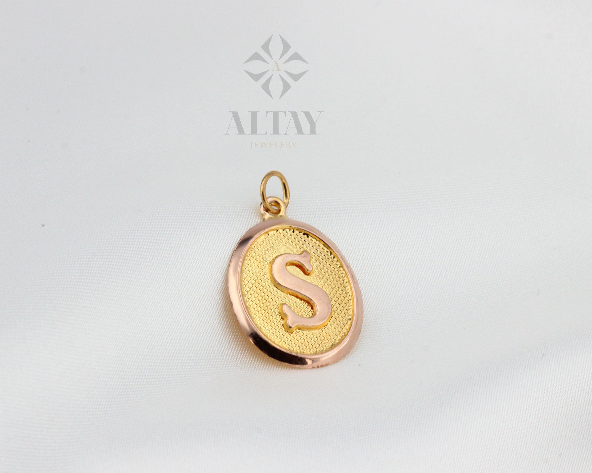 14k Solid Gold Initial Pendant