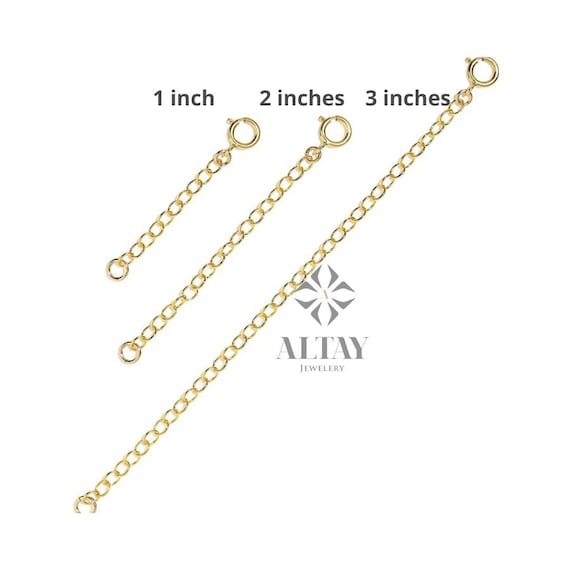 UK 2 Pcs 20 cm Gold Extension Link Necklace/Bracelet Jewellery Extender Chain 