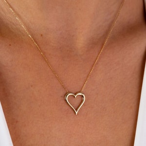 Skosh Gold Open Heart Necklace 57-242-2 main image 1